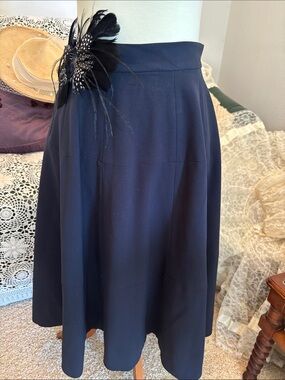 Cartonnier Navy A-Line Midi Skirt